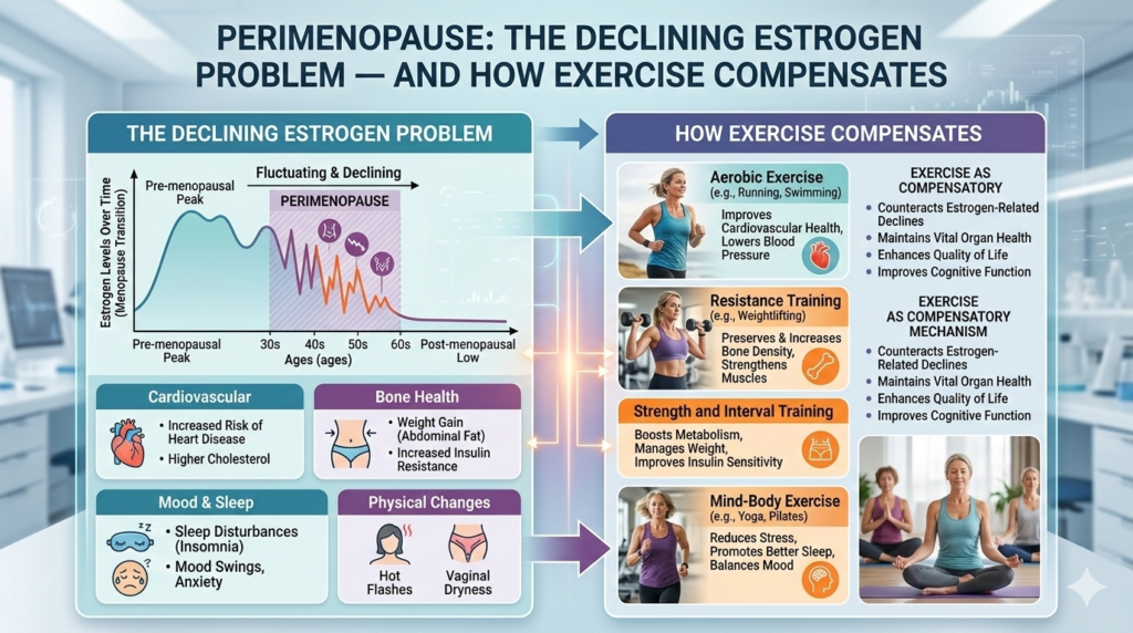 Perimenopause: The Declining Estrogen Problem — And How Exercise Compensates